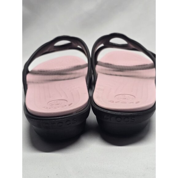 Crocs Sanrah Matte Circle Slide Sandal Women's Size 9 Espresso/Petal Pink - Picture 6 of 13